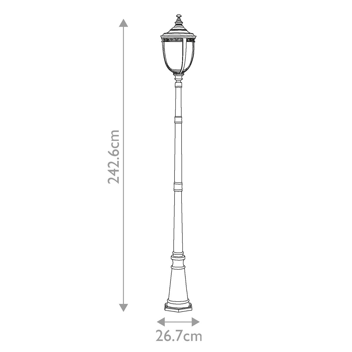 Feiss English Bridle Bronze Large Outdoor Lamp Post