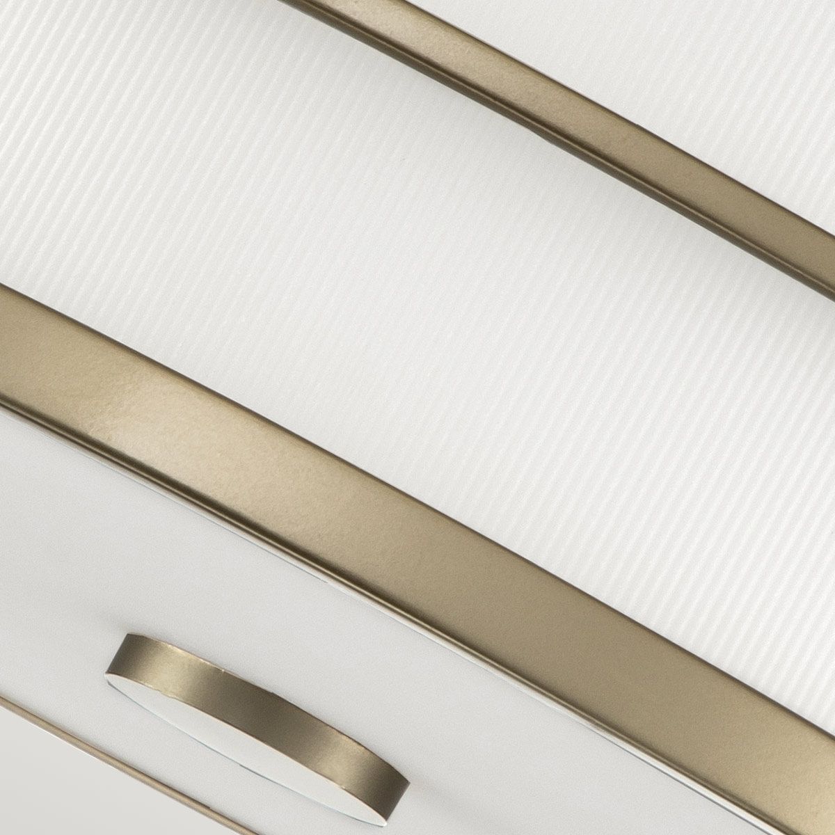 Fusion 3 Light Brass Art Deco Flush Ceiling Light