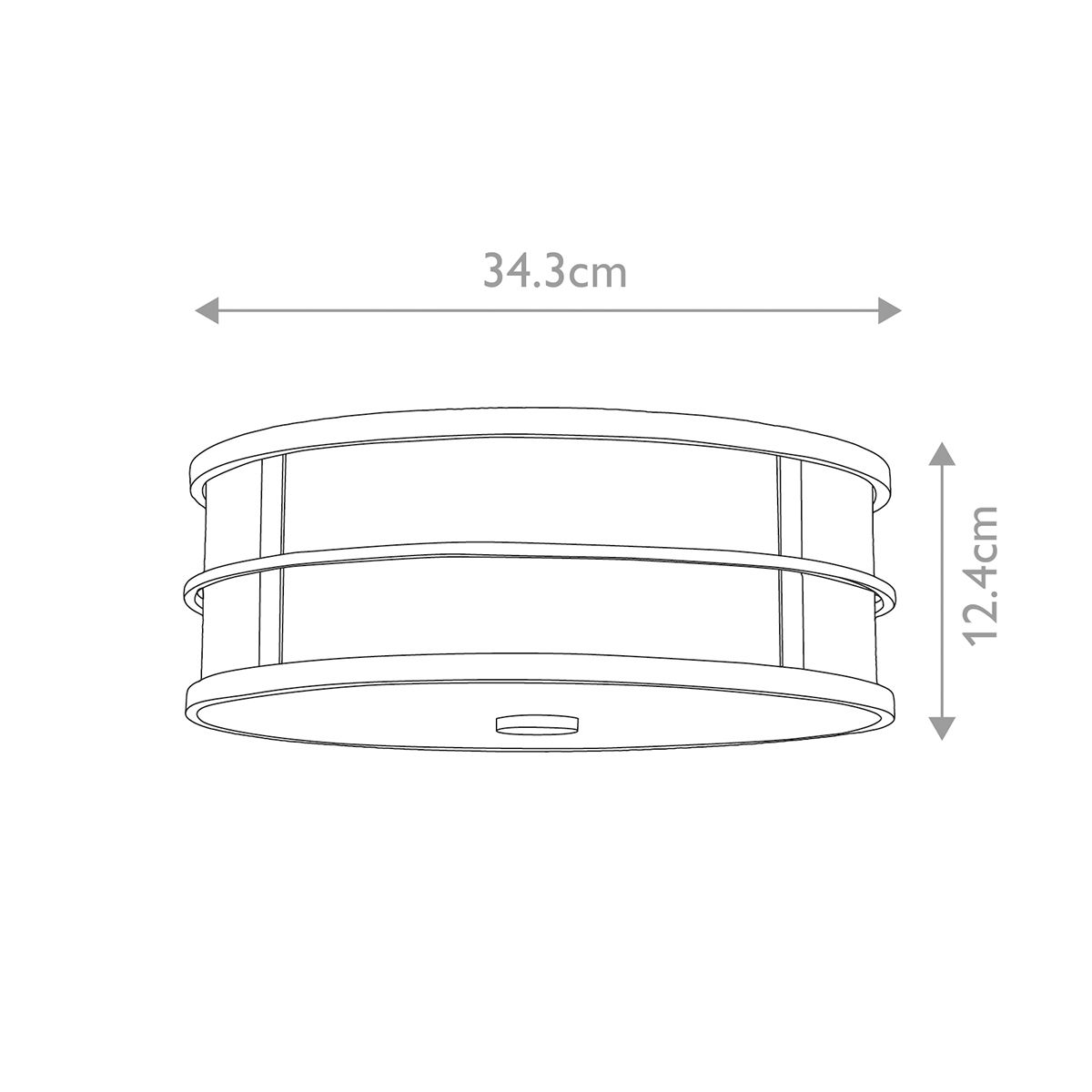 Feiss Fusion 3 Light Flush Mount Grecian Bronze Ceiling Light