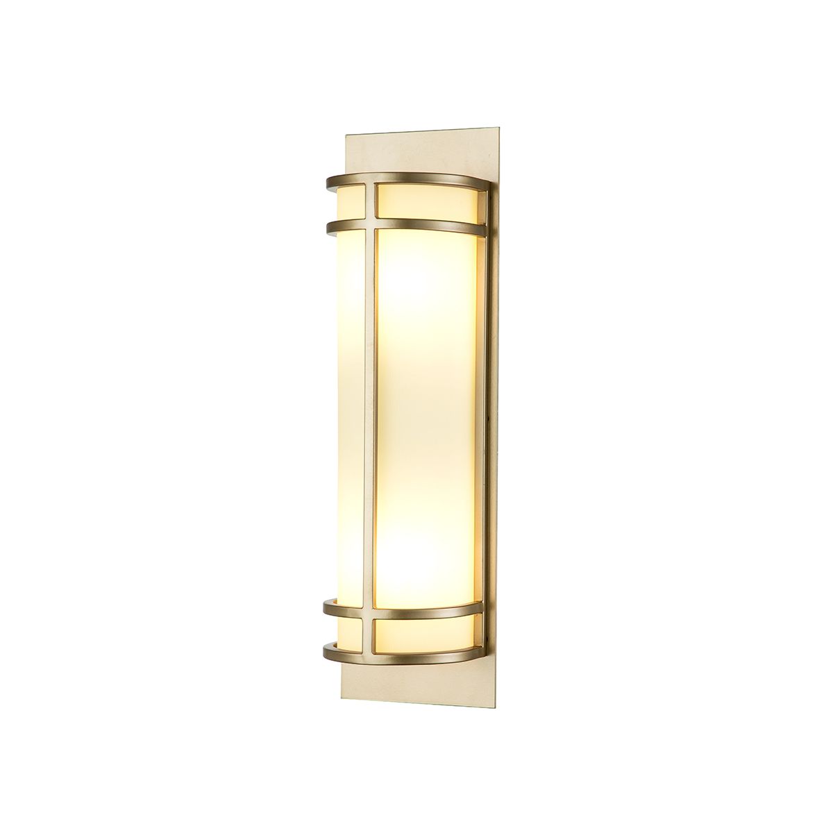 Fusion 2 Light Brass Art Deco Wall Light FE-FUSION2-PNBR by Feiss