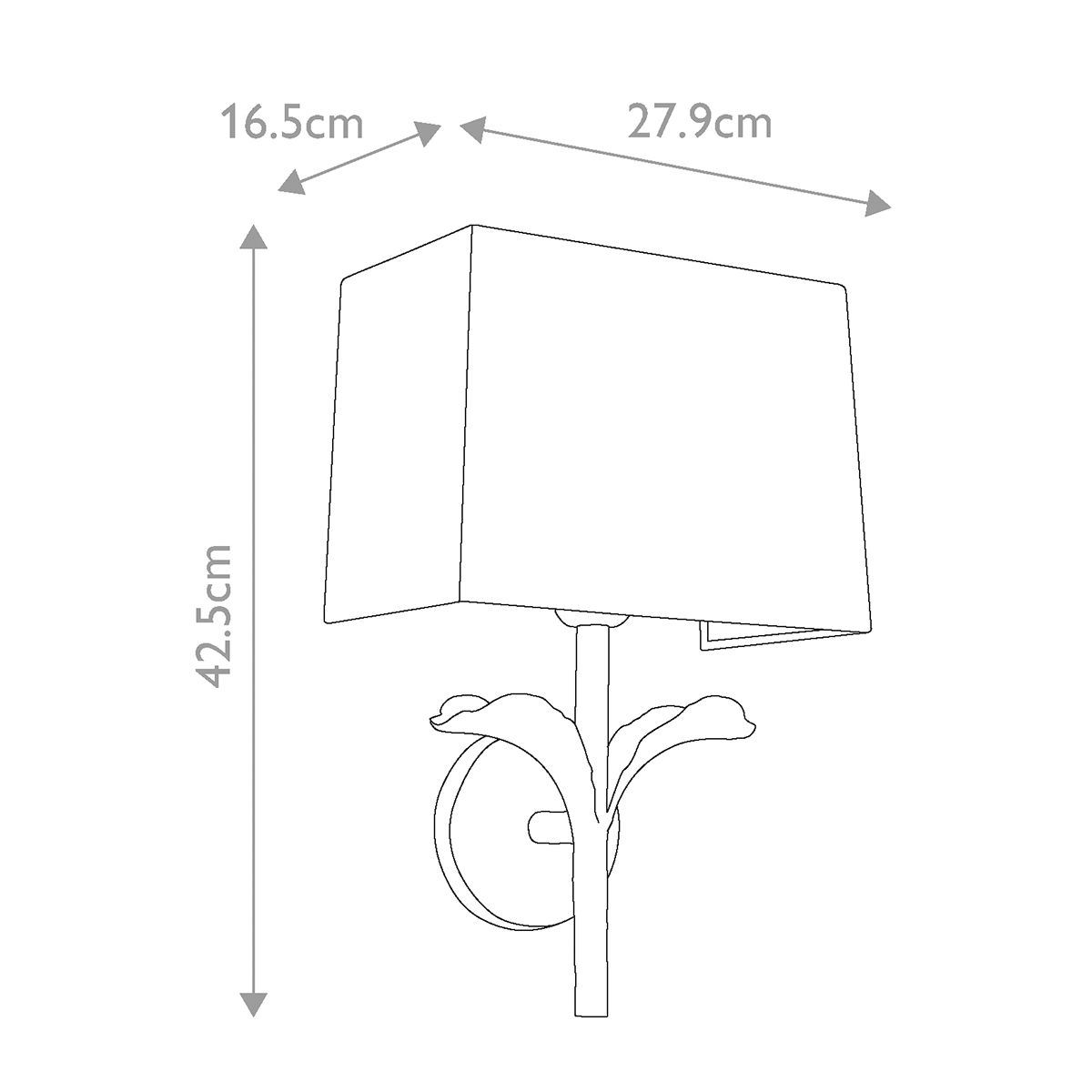 Feiss Georgia 1 Light Aged Iron Wall Light-warehouse-clearance-140826