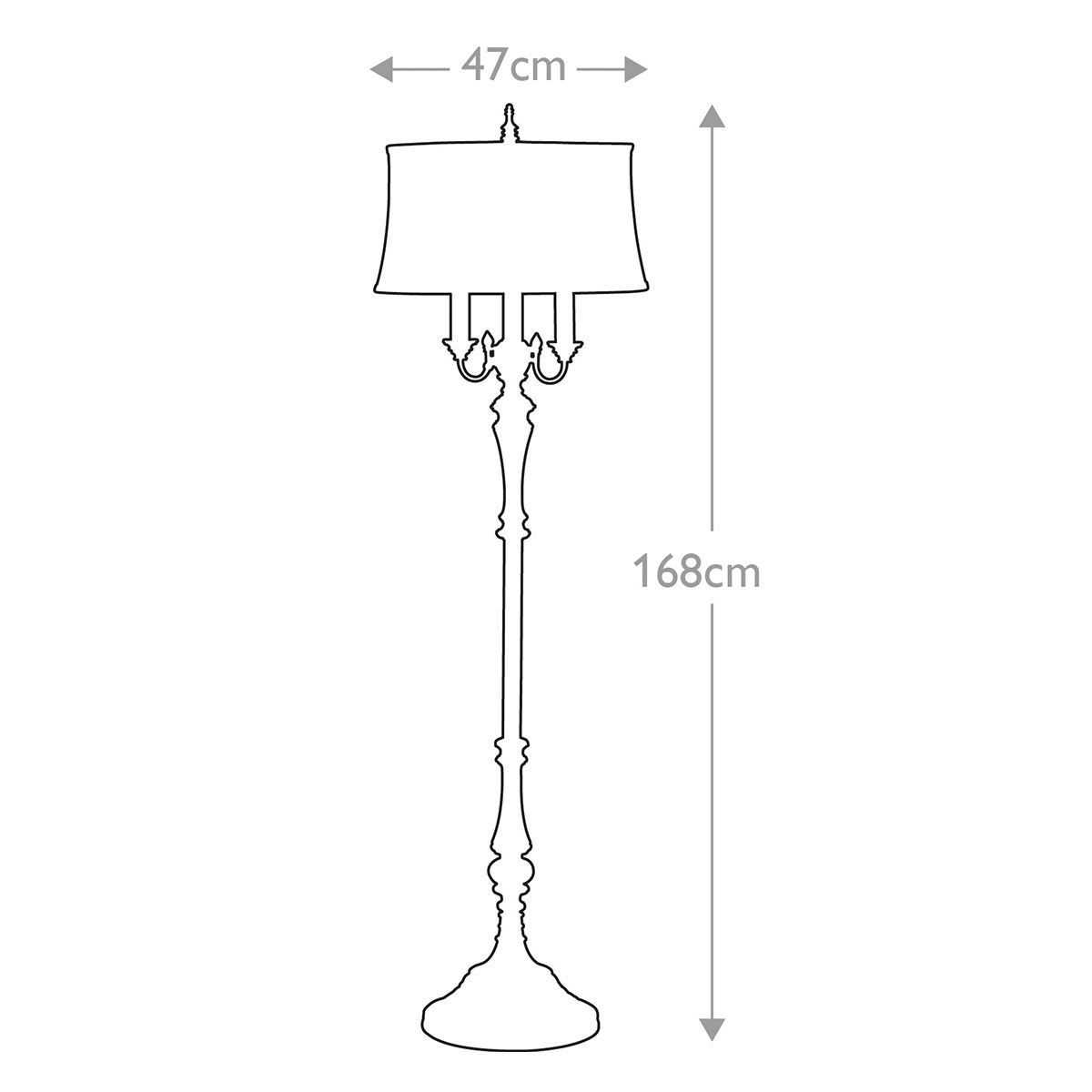 Feiss Gibson Cambridge Crackle Floor Lamp With Shade