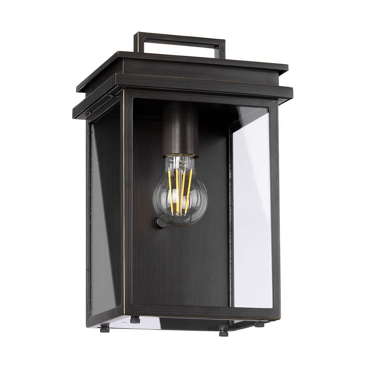 Glenview 1 Light Medium Bronze Outdoor Wall Lantern