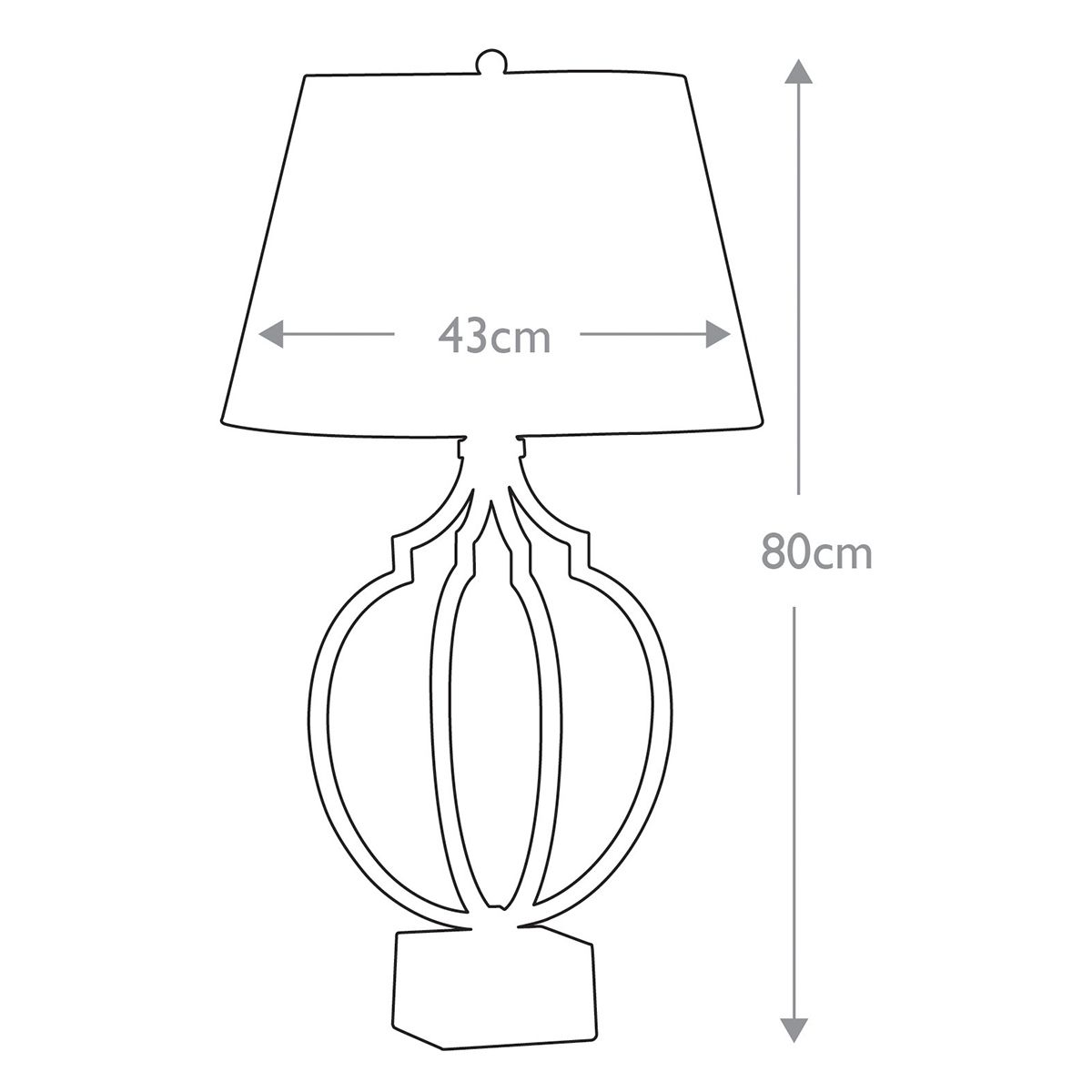 Feiss Grandeur Ebonized Silver Leaf/Black Table Lamp