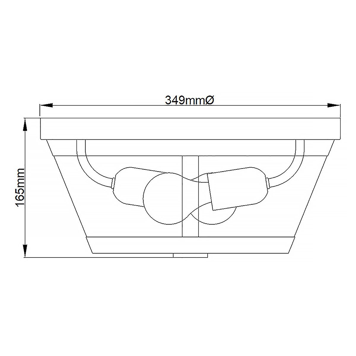 Feiss Harrow Flush Polished Nickel Ceiling Light