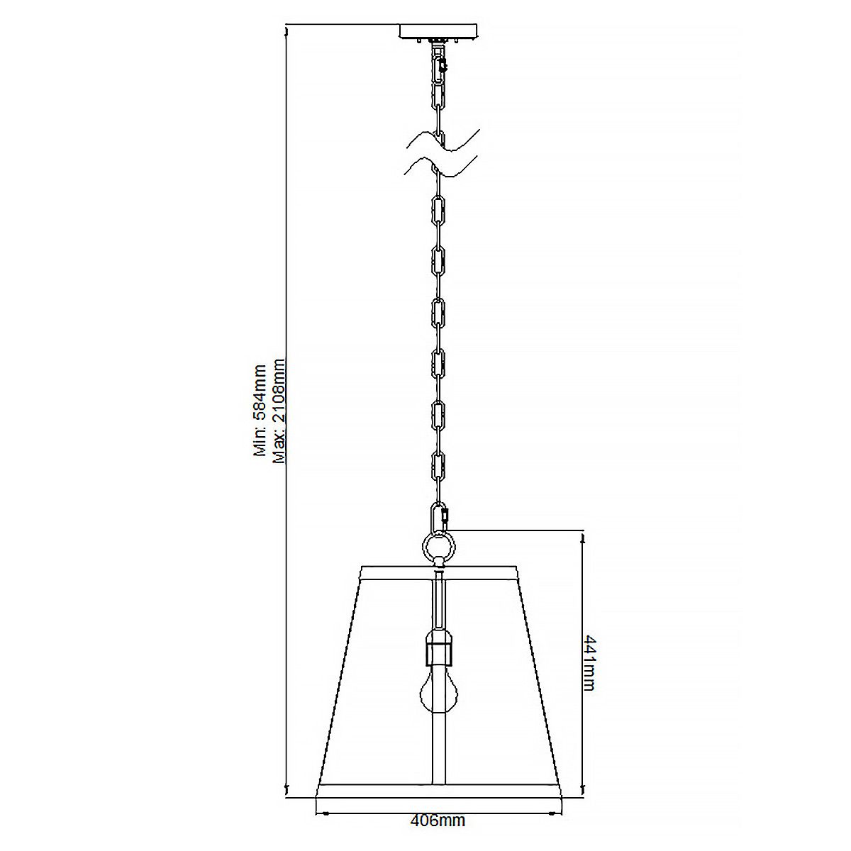 Feiss Harrow Medium Ceiling Lantern 1 Light Nickel