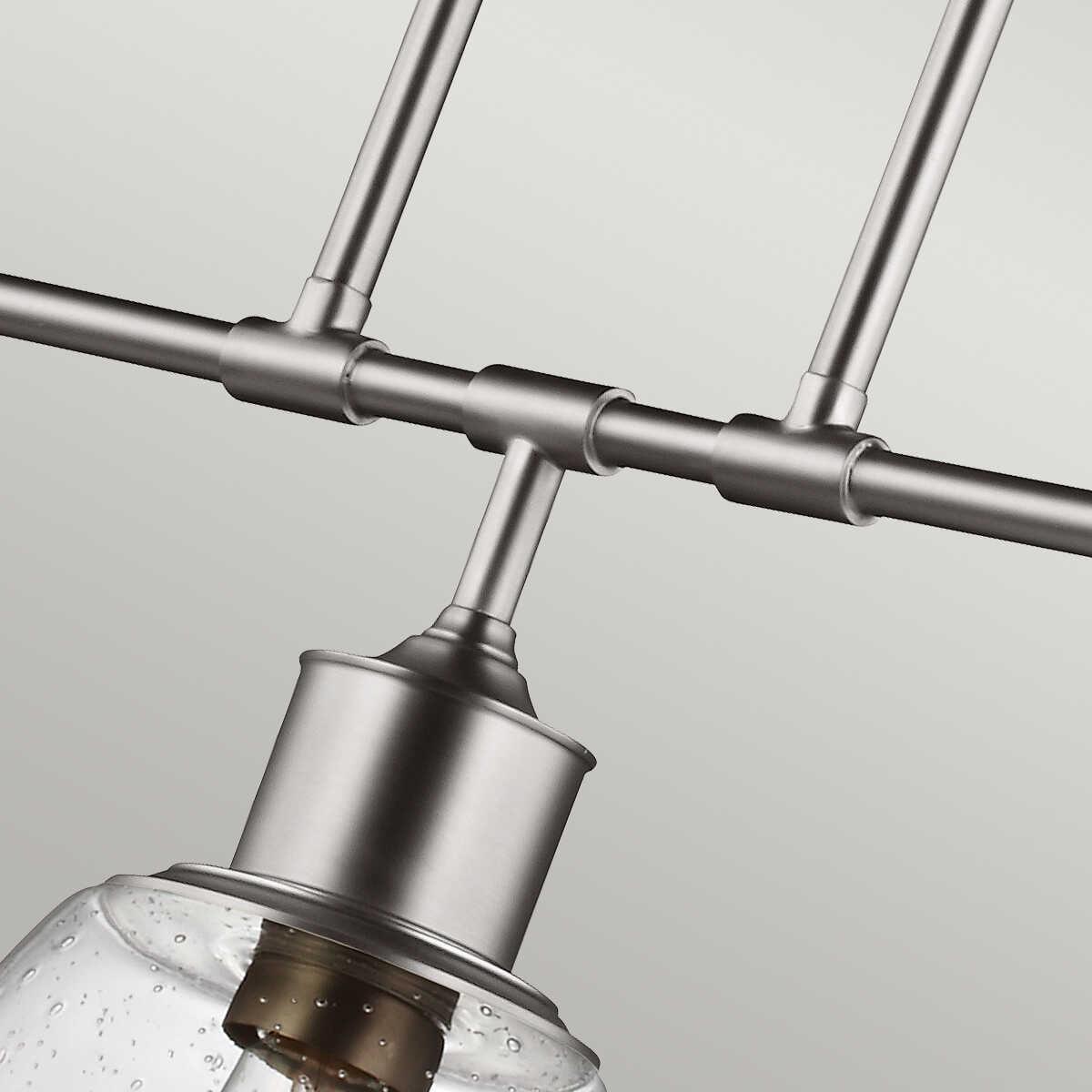 Feiss Hobson 3 Light Island Pendant Satin Nickel-OPEN-BOX-50-290626