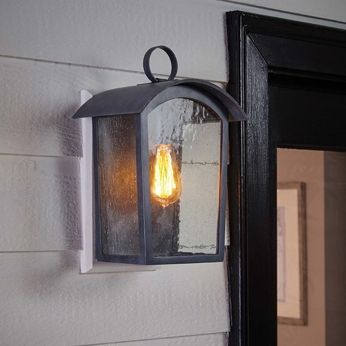 Hodges Large Black Outdoor Wall Lantern-warehouse-clearance-270826