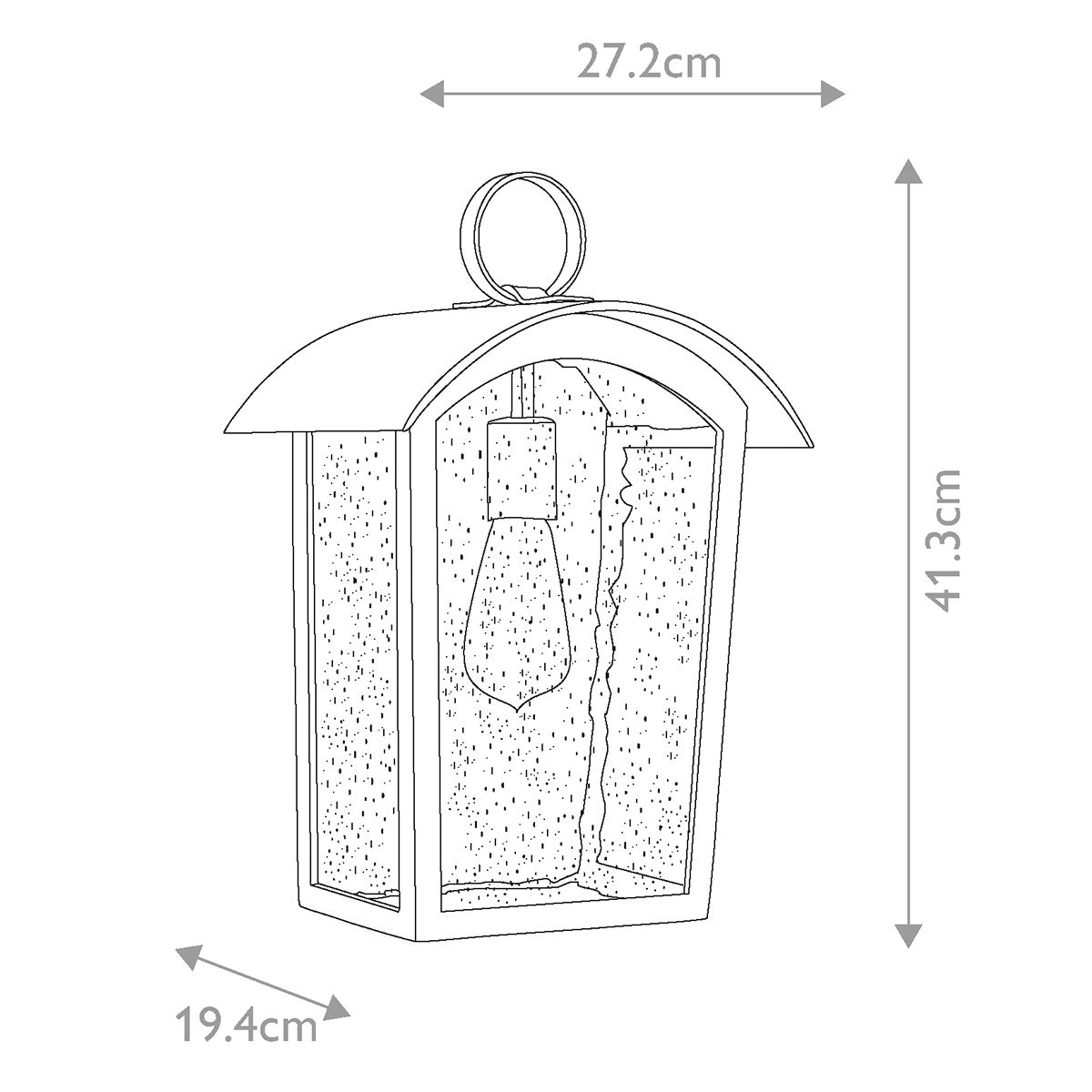 Hodges Large Black Outdoor Wall Lantern-warehouse-clearance-270826