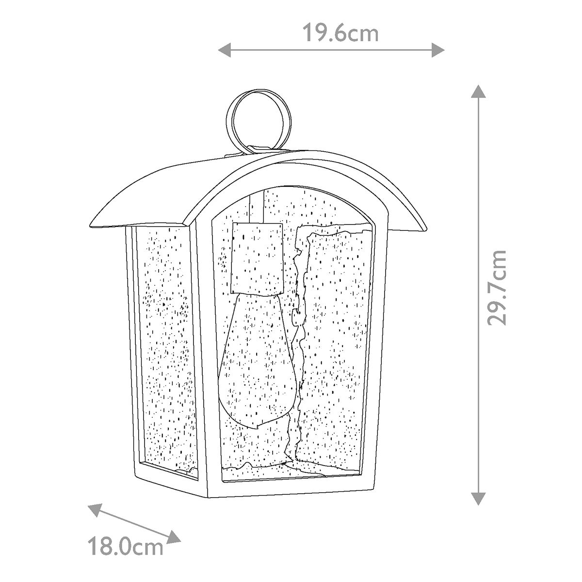 Hodges Small Black Outdoor Wall Lantern