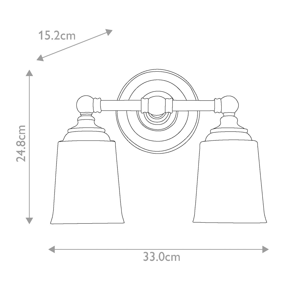Feiss Huguenot Lake Polished Chrome Bathroom Wall Light-warehouse-clearance-140826