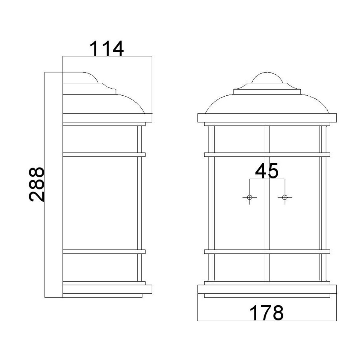 Feiss Lighthouse 1 Light Outdoor Half Lantern