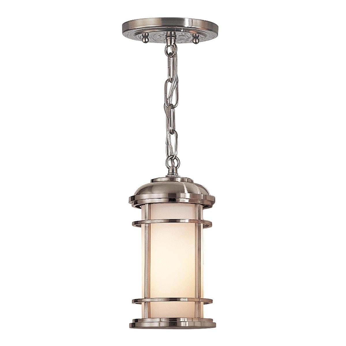 Feiss Lighthouse 1 Light Small Brushed Steel Chain Lantern-WAREHOUSE-40-130226