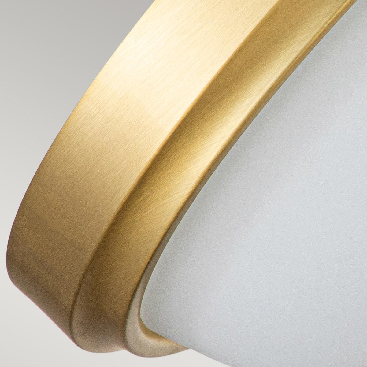 Feiss Malibu 2 Light Brushed Brass Bathroom Ceiling Flush-OPEN-BOX-50-260626
