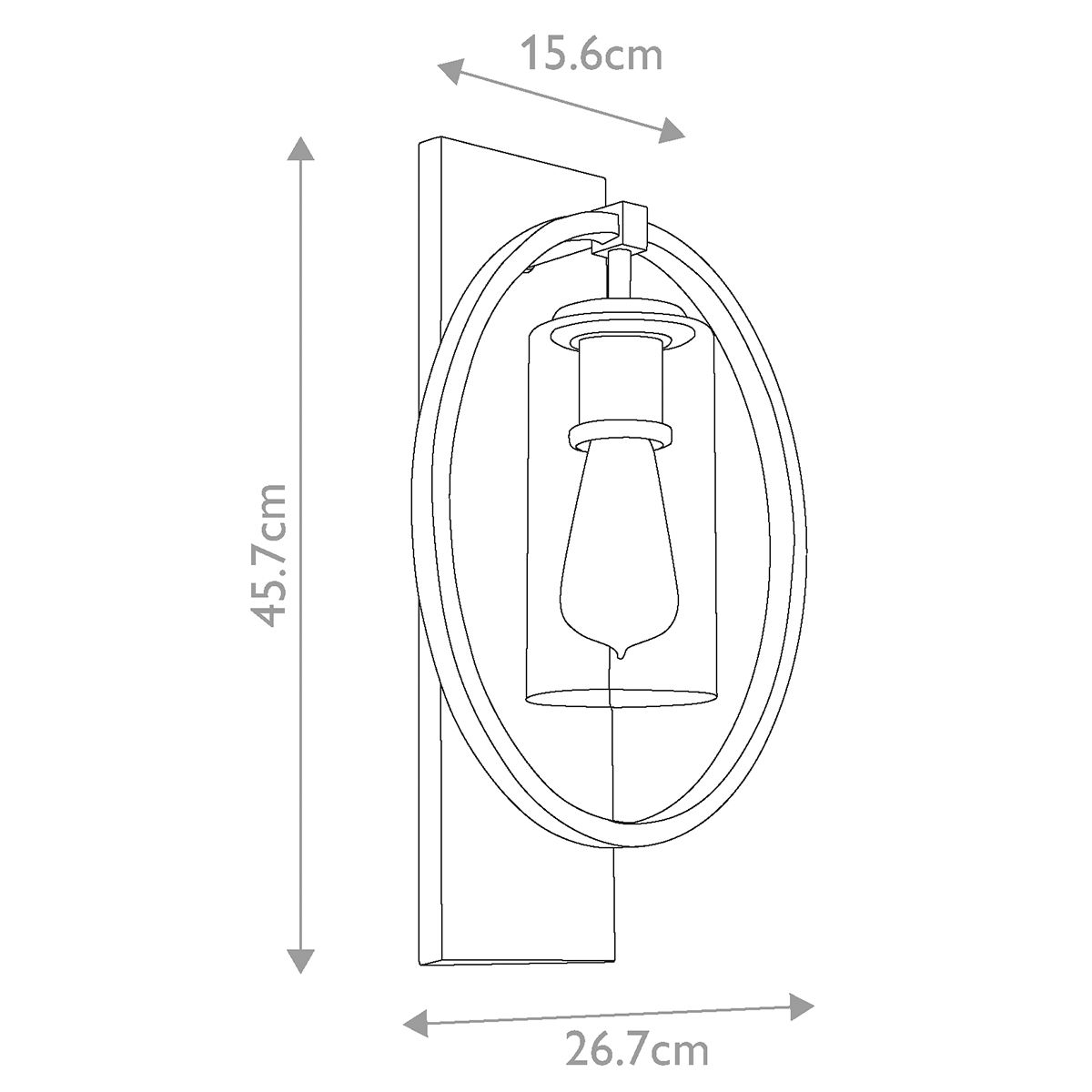 Feiss Marlena 1 Light Bronze Wall Light