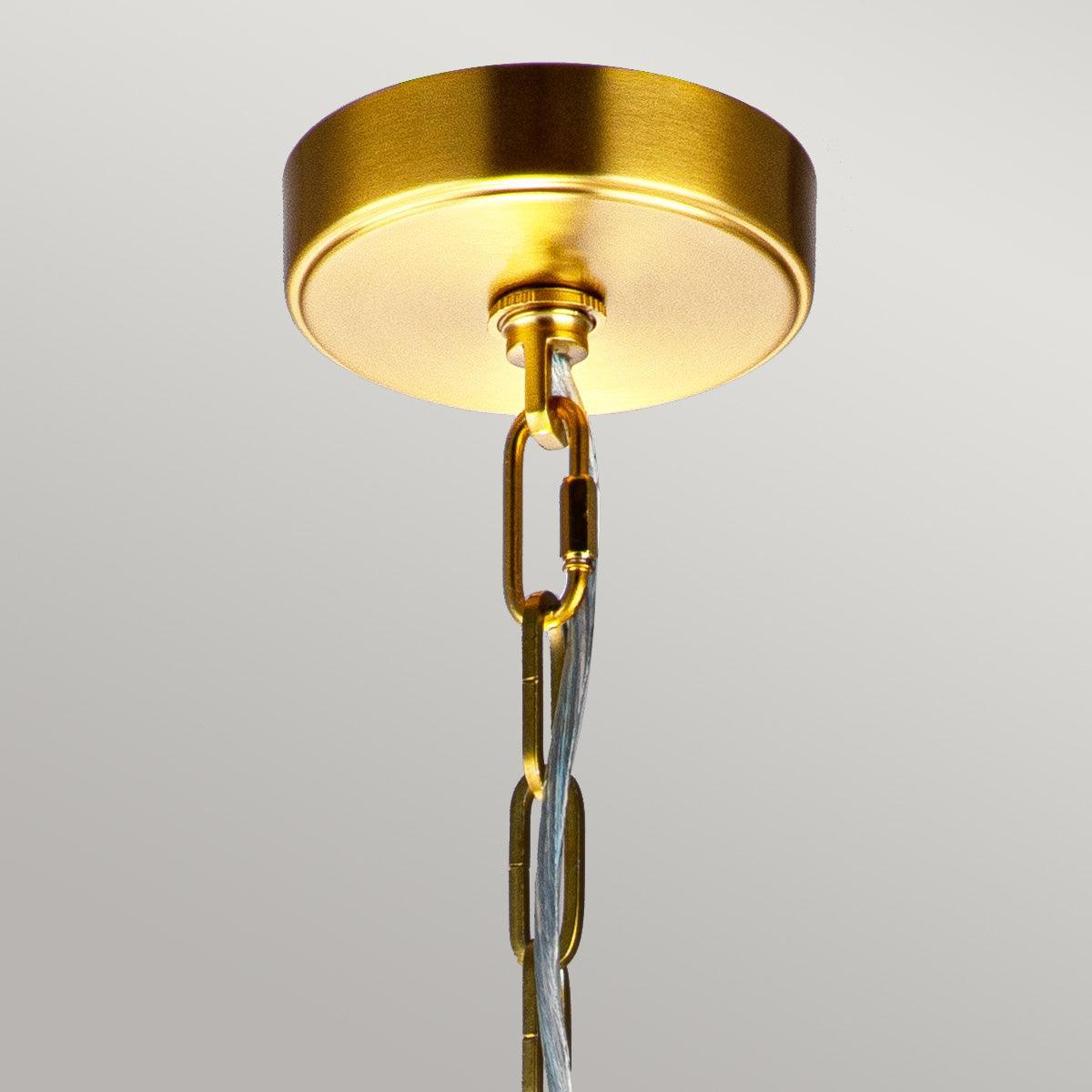 Feiss Nico 1 Light Large Brass Ceiling Pendant-warehouse-clearance-140826