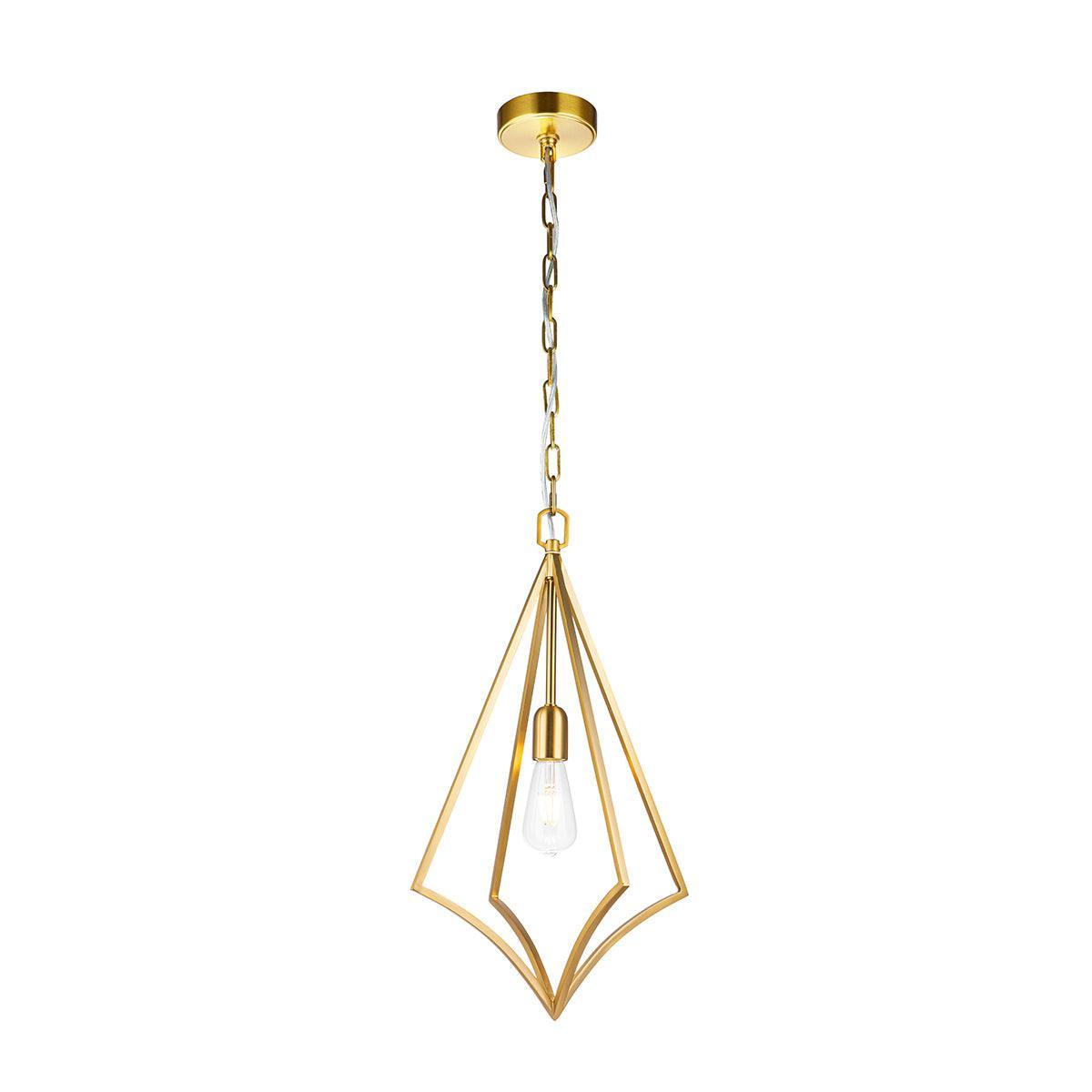 Feiss Nico 1 Light Medium Brass Ceiling Pendant-warehouse-40