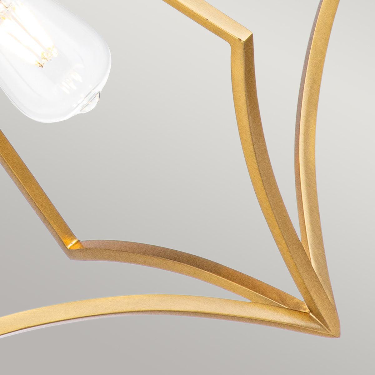 Feiss Nico 1 Light Medium Brass Ceiling Pendant-warehouse-180926