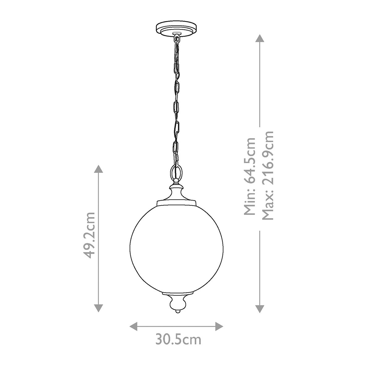 Feiss Parkman Polished Nickel Large Pendant Ceiling Light