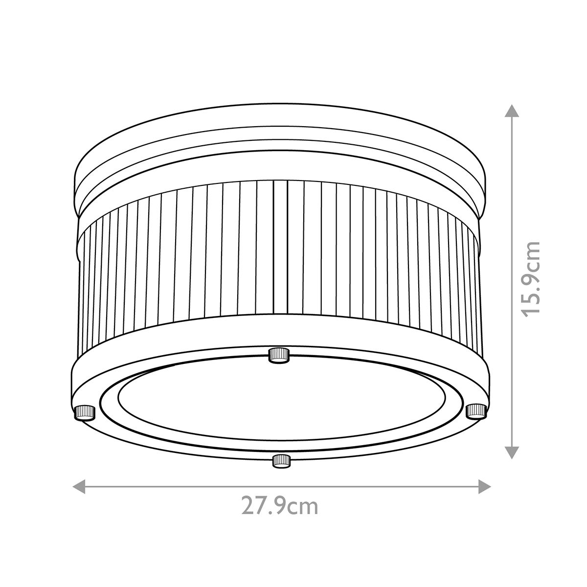 Feiss Paulson 2 Light Flush Chrome Bathroom Ceiling Light