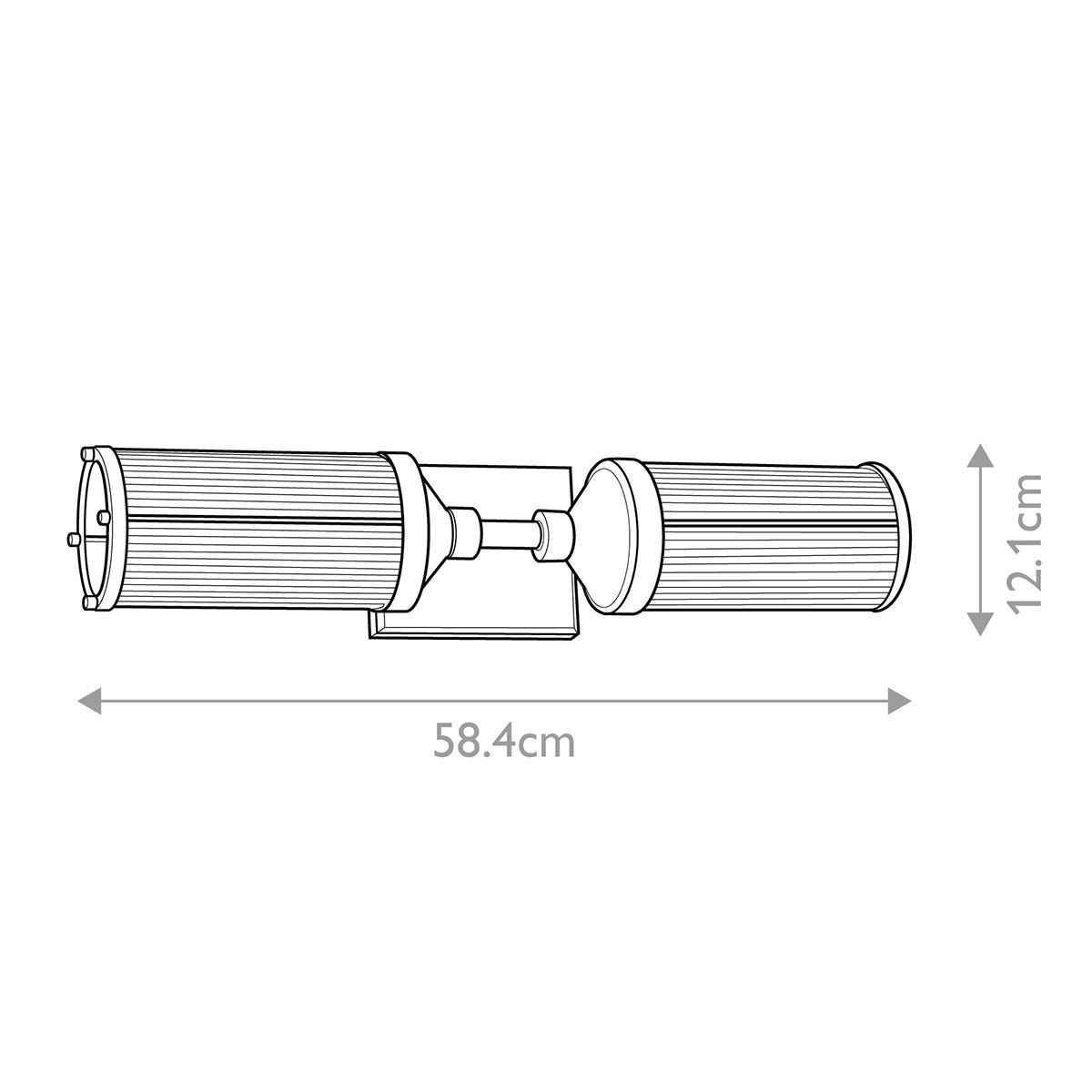 Feiss Paulson 2 Light Bar Chrome Bathroom Wall Light