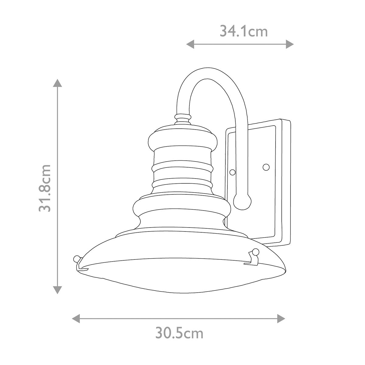 Feiss Redding Station Bronze Medium Outdoor Wall Light