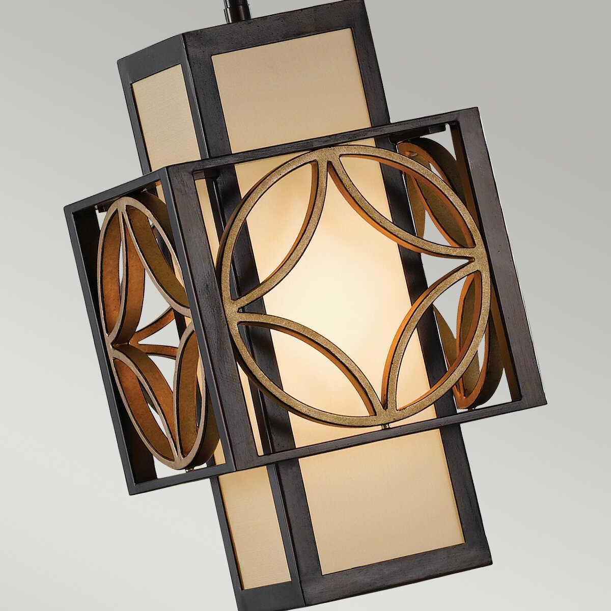 Feiss Remy Bronze And Gold Small Ceiling Pendant Light-WAREHOUSE-40-260626