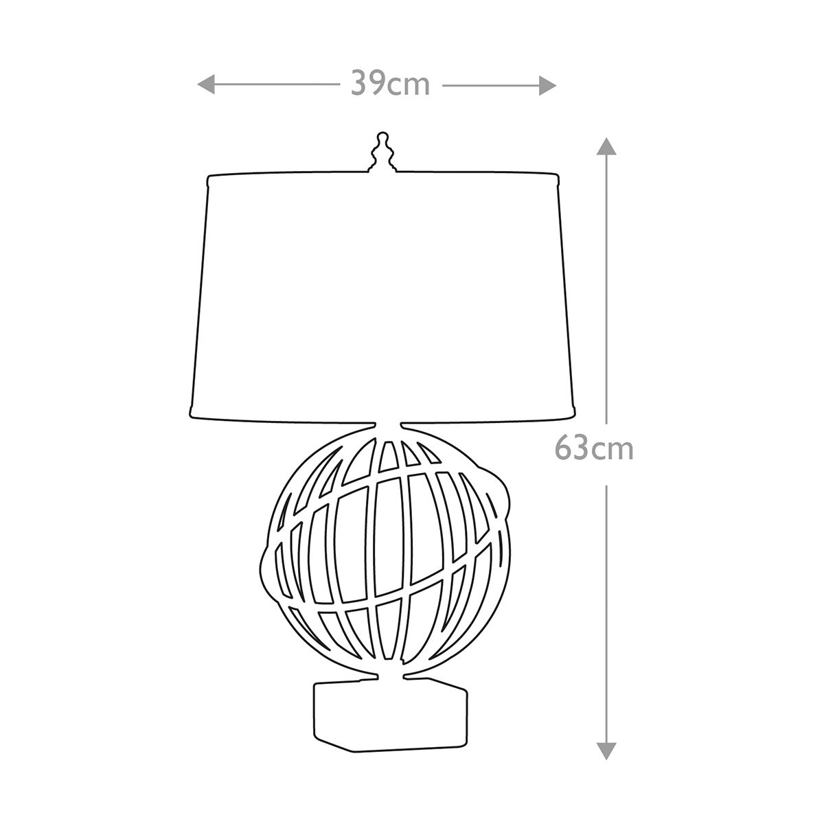 Feiss Spencer Gold And Dark Walnut Base Table Lamp & Shade