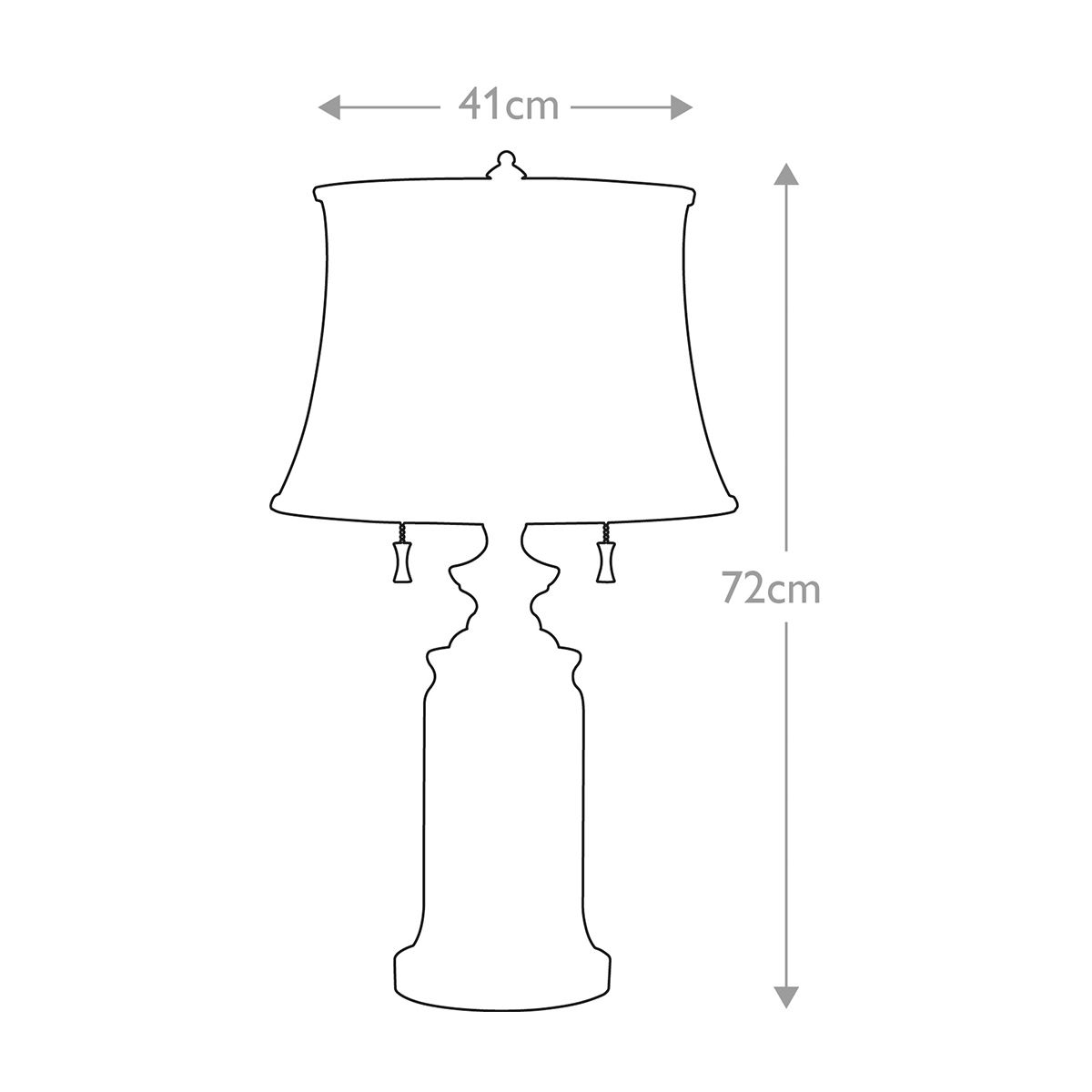 Feiss Stateroom Switched Nickel Table Lamp With White Shade