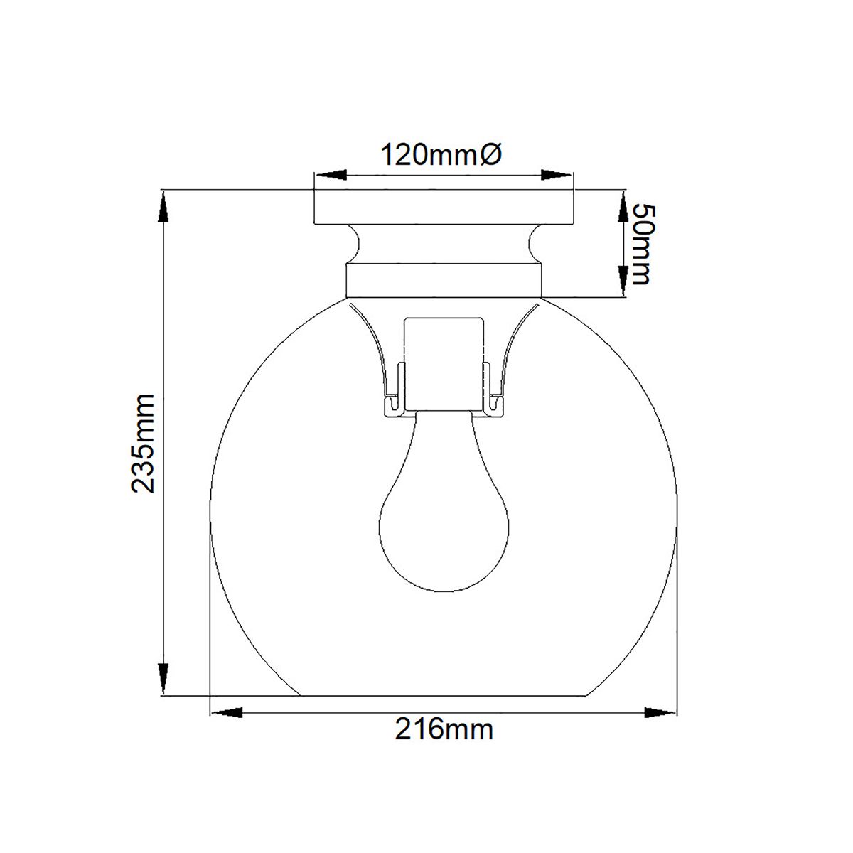 Feiss Tabby 1 Light Flush Light Polished Nickel Ceiling Light