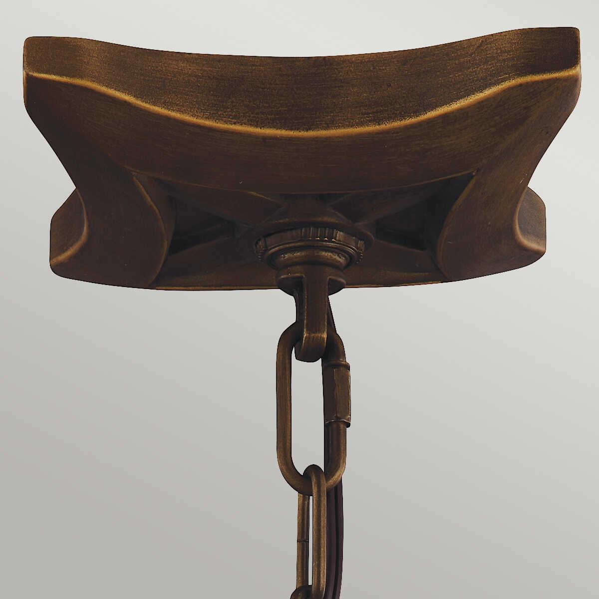 Feiss Yarmouth 4 Light Painted Aged Brass Ceiling Pendant-wh-20-091026