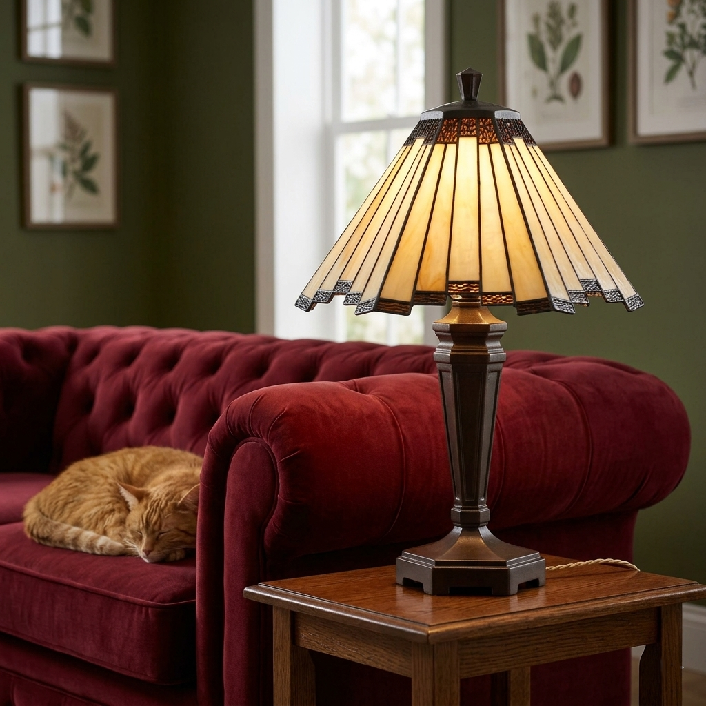 Oaks Feste Medium Tiffany Table Lamp
