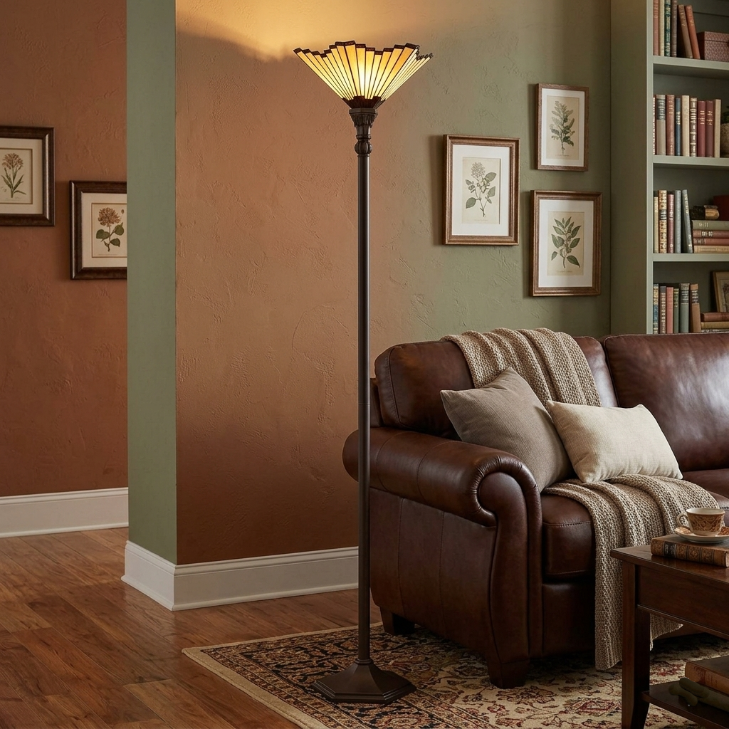 Oaks Lighting Feste Tiffany Floor Lamp