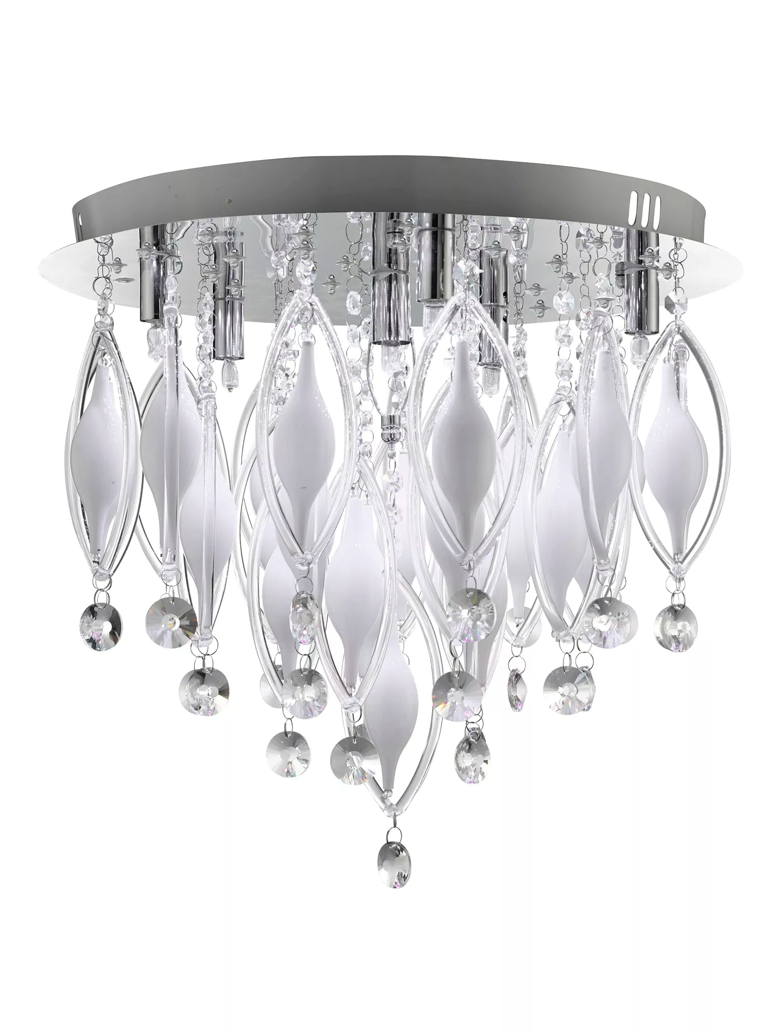 Searchlight Chrome & Coloured Glass LED Ceiling Light