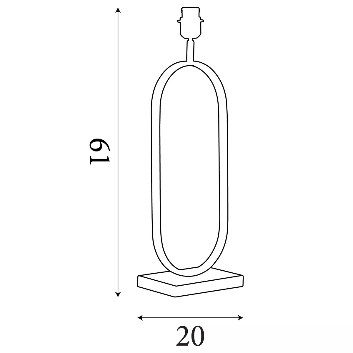 BASE, Matt Black, Tiffany Table Lamp Base - Replacement