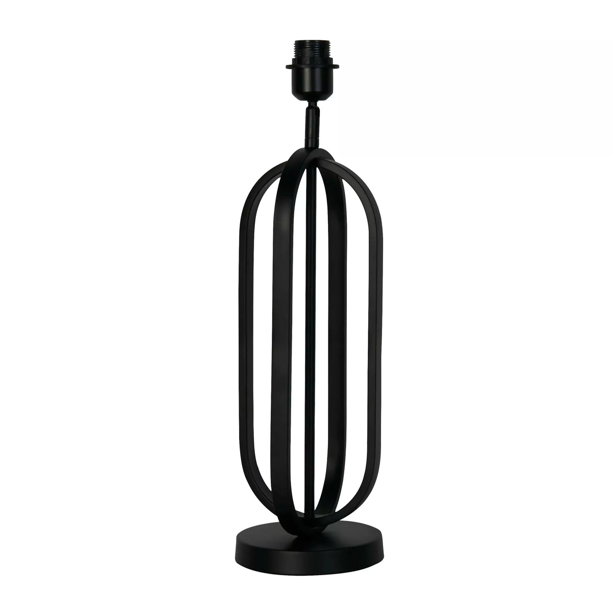 BASE, Matt Black, Table Lamp Base - Inline Switch