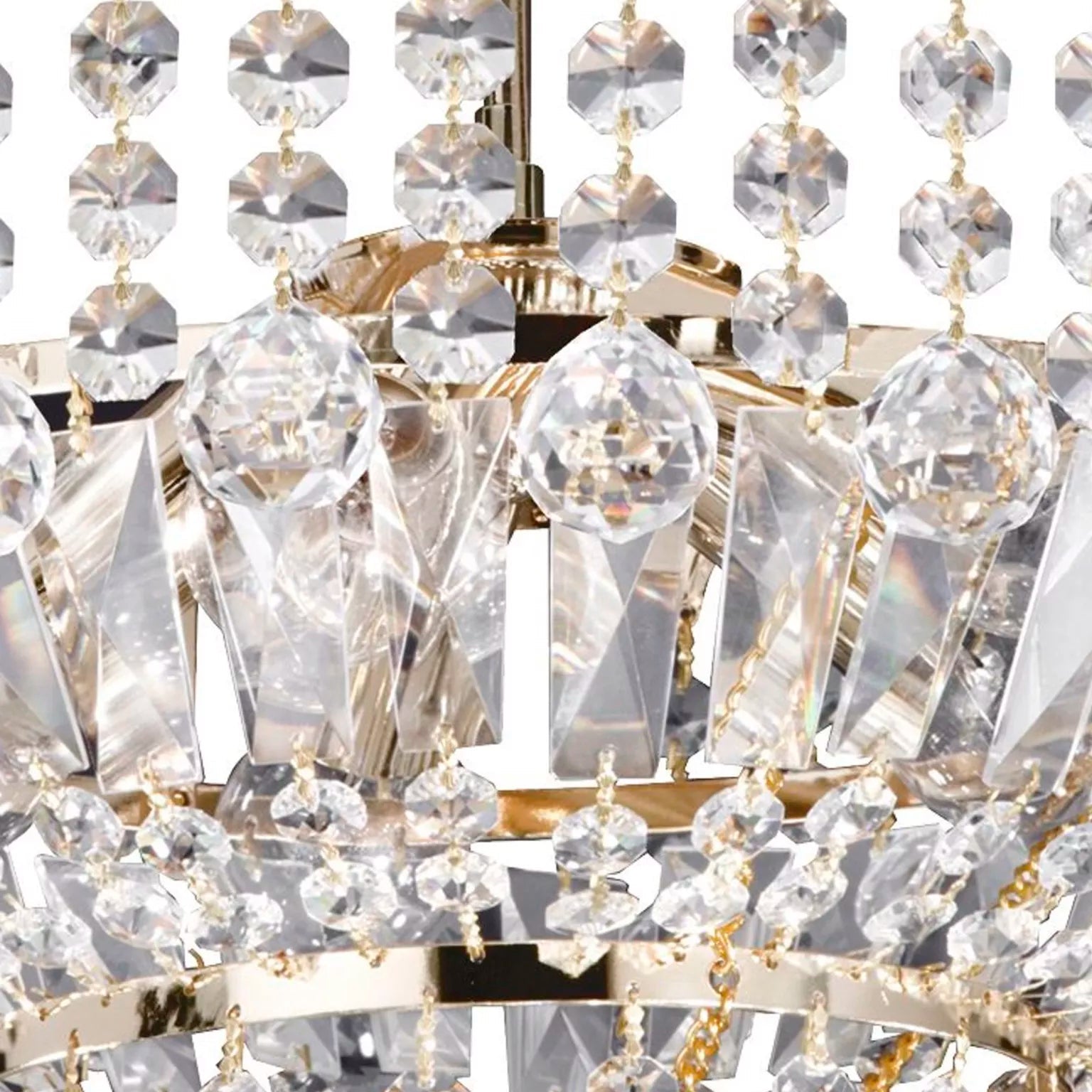 Versailles 5 Light Crystal Cut Jewels & Gold Chandelier