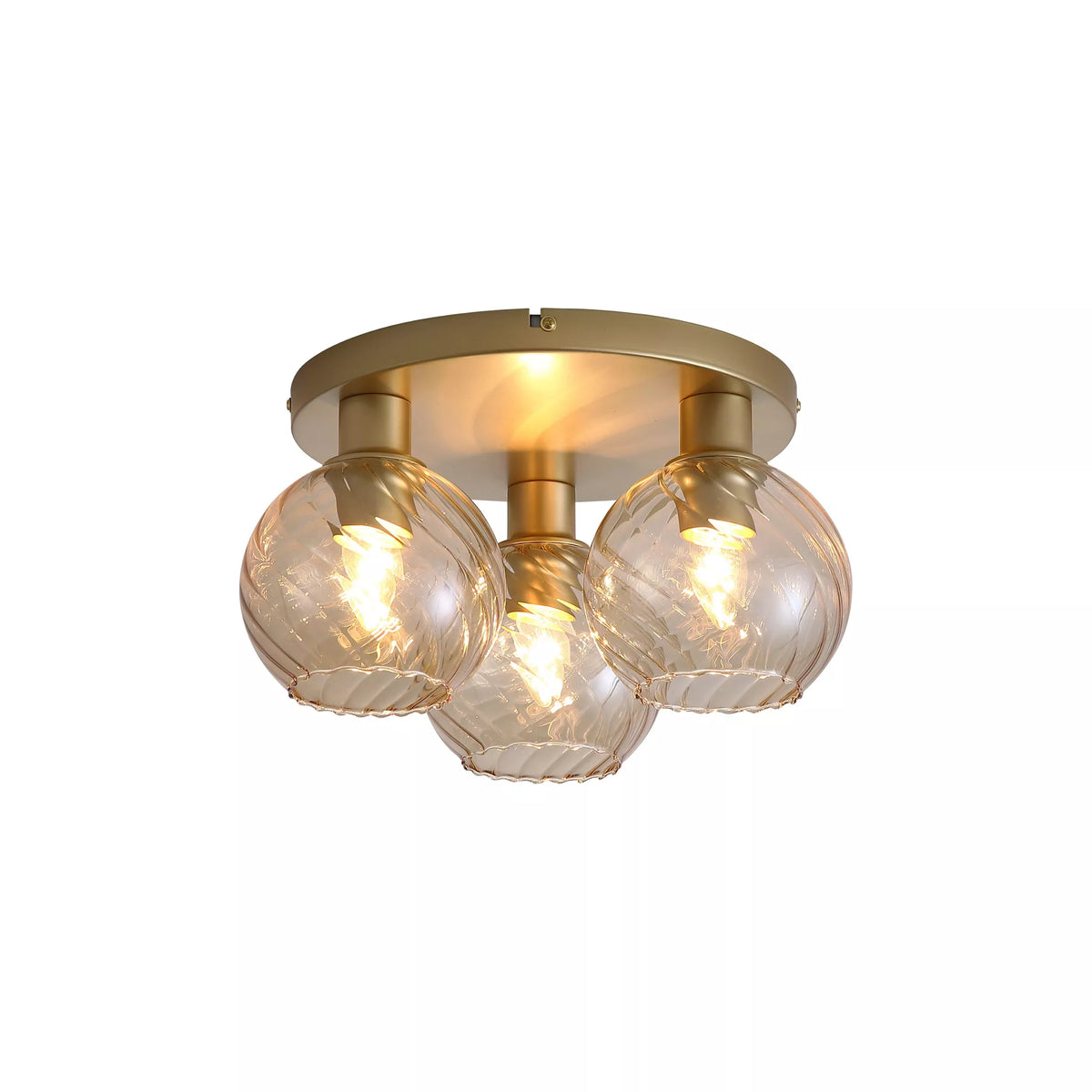 Radiance, Gold and Champagne, Ceiling Light - Swirl Glass