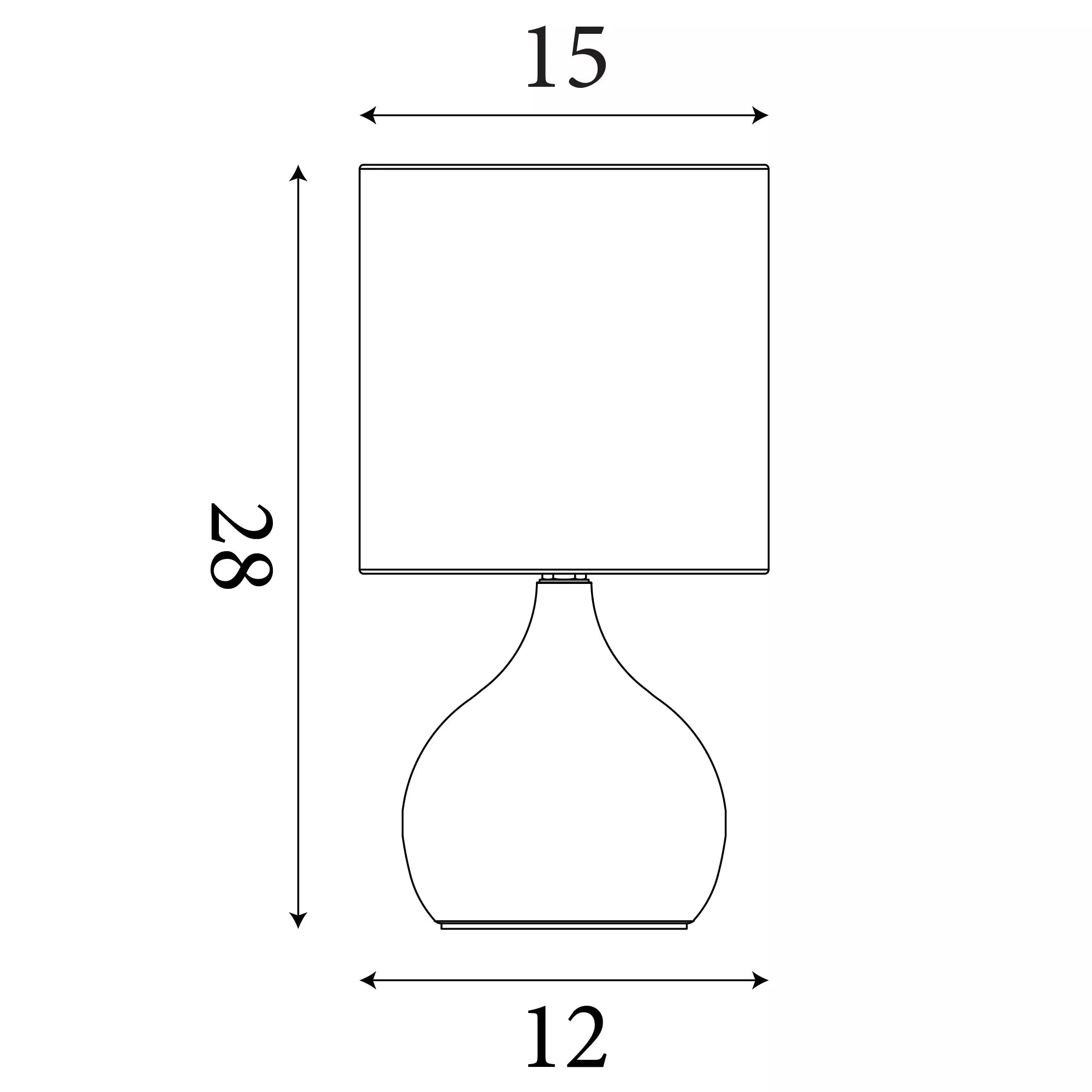 Touch Table Lamp Satin Silver Base White Drum Shade — close-up detail