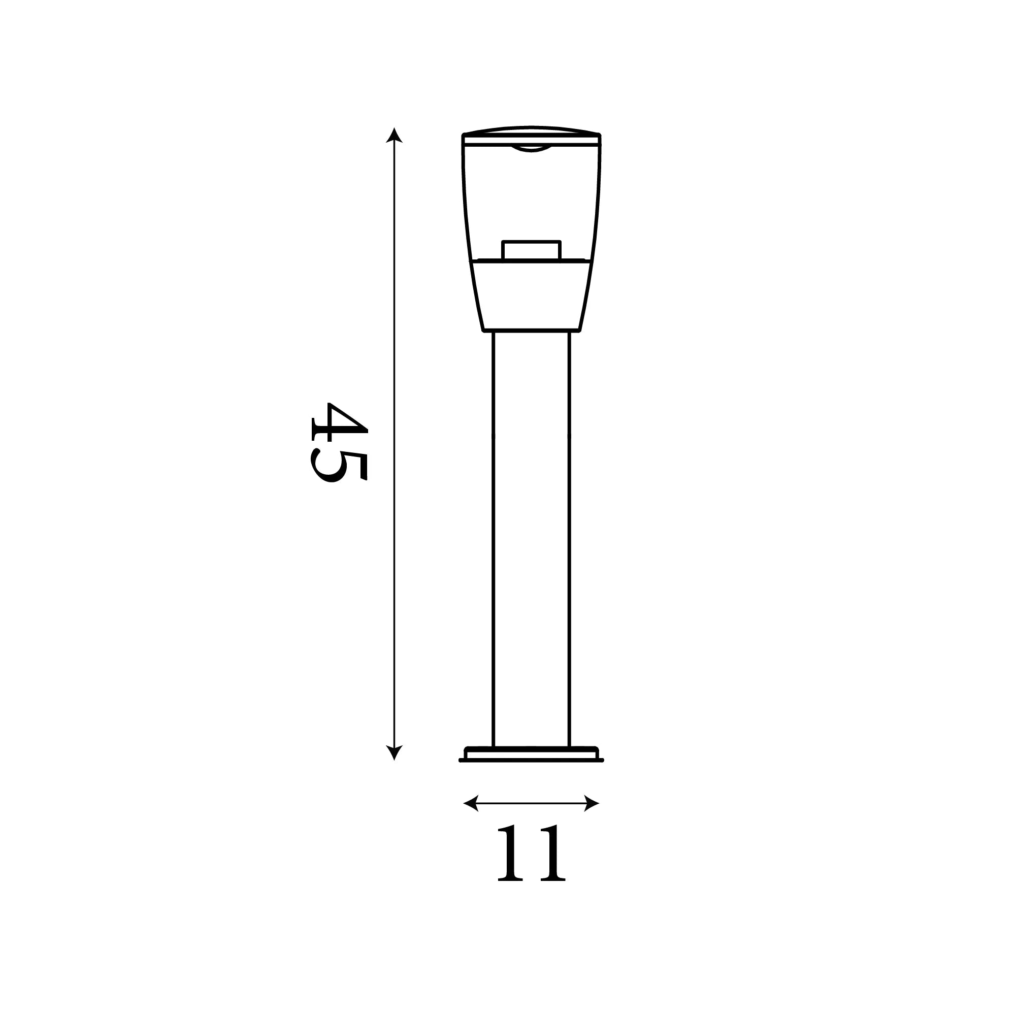 Searchlight Tucson Small Black Outdoor Bollard Light