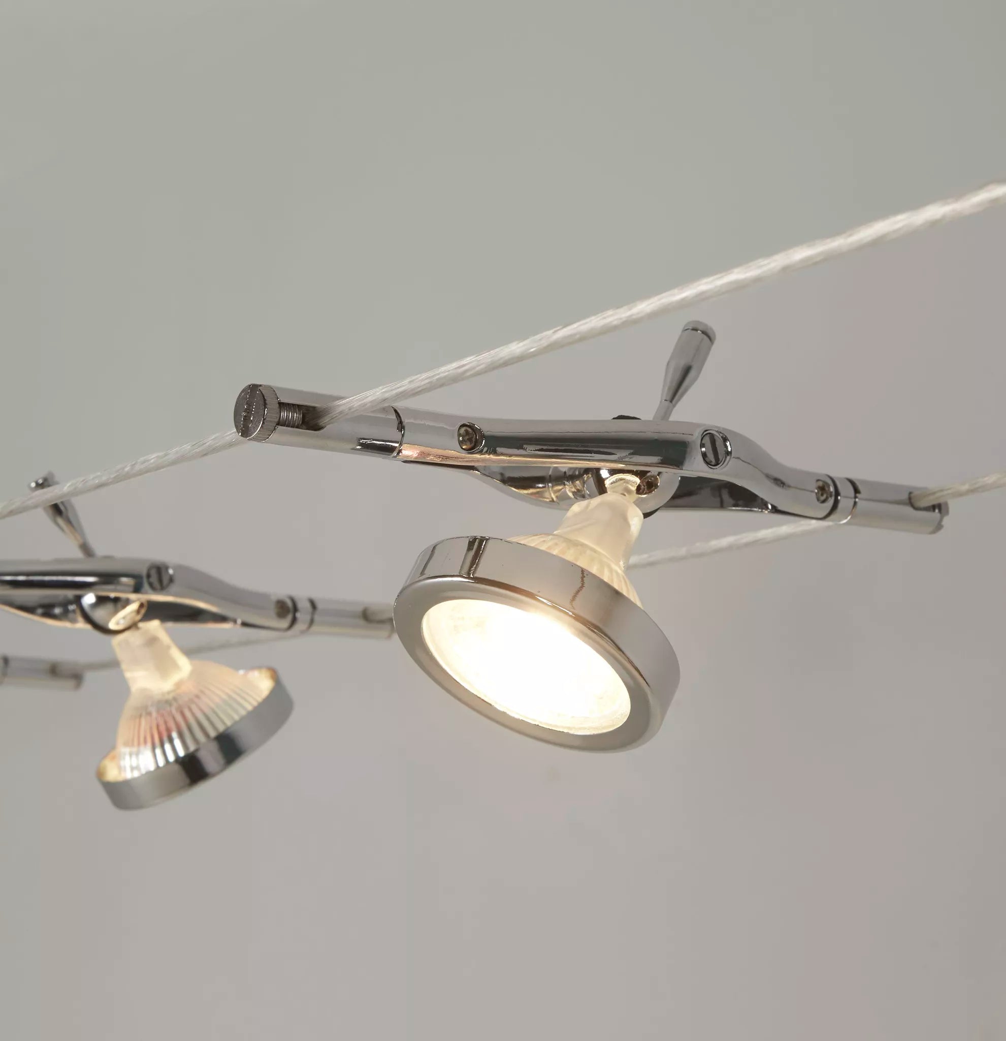 Searchlight Track & Spot Light 5 Light LED Chrome Cable Kit — alternate view