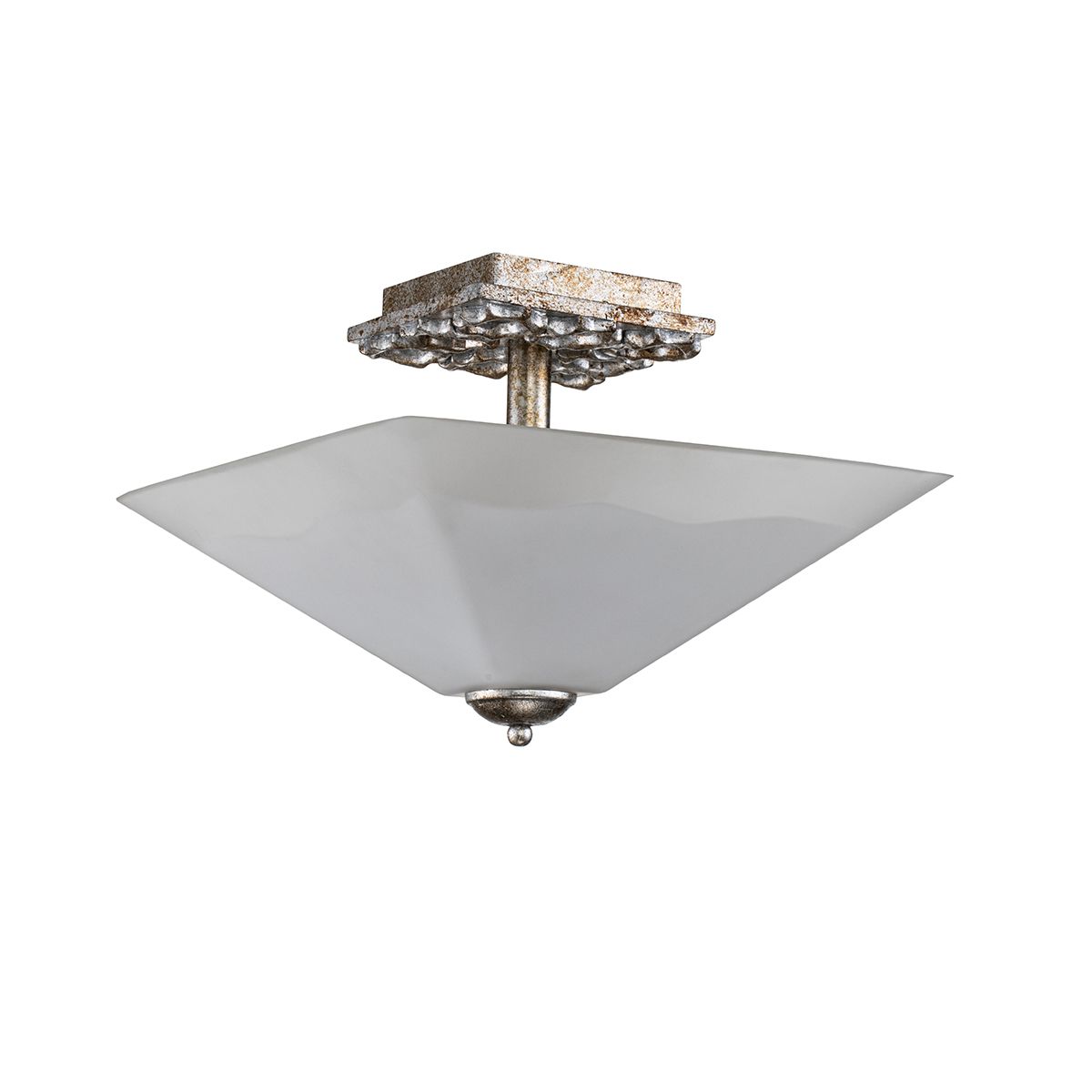 Star Silver Flush Ceiling Light