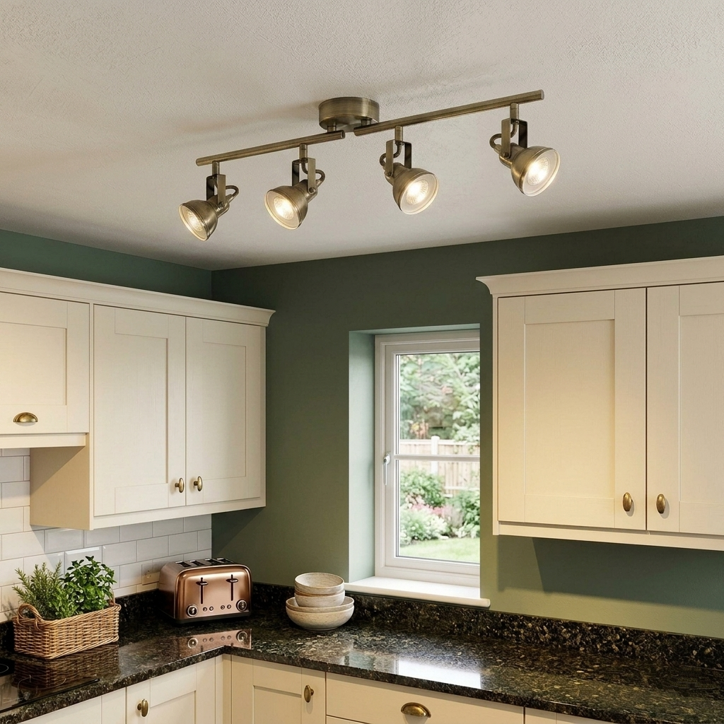 Focus 4 Light Bar Kitchen Ceiling Spotlight