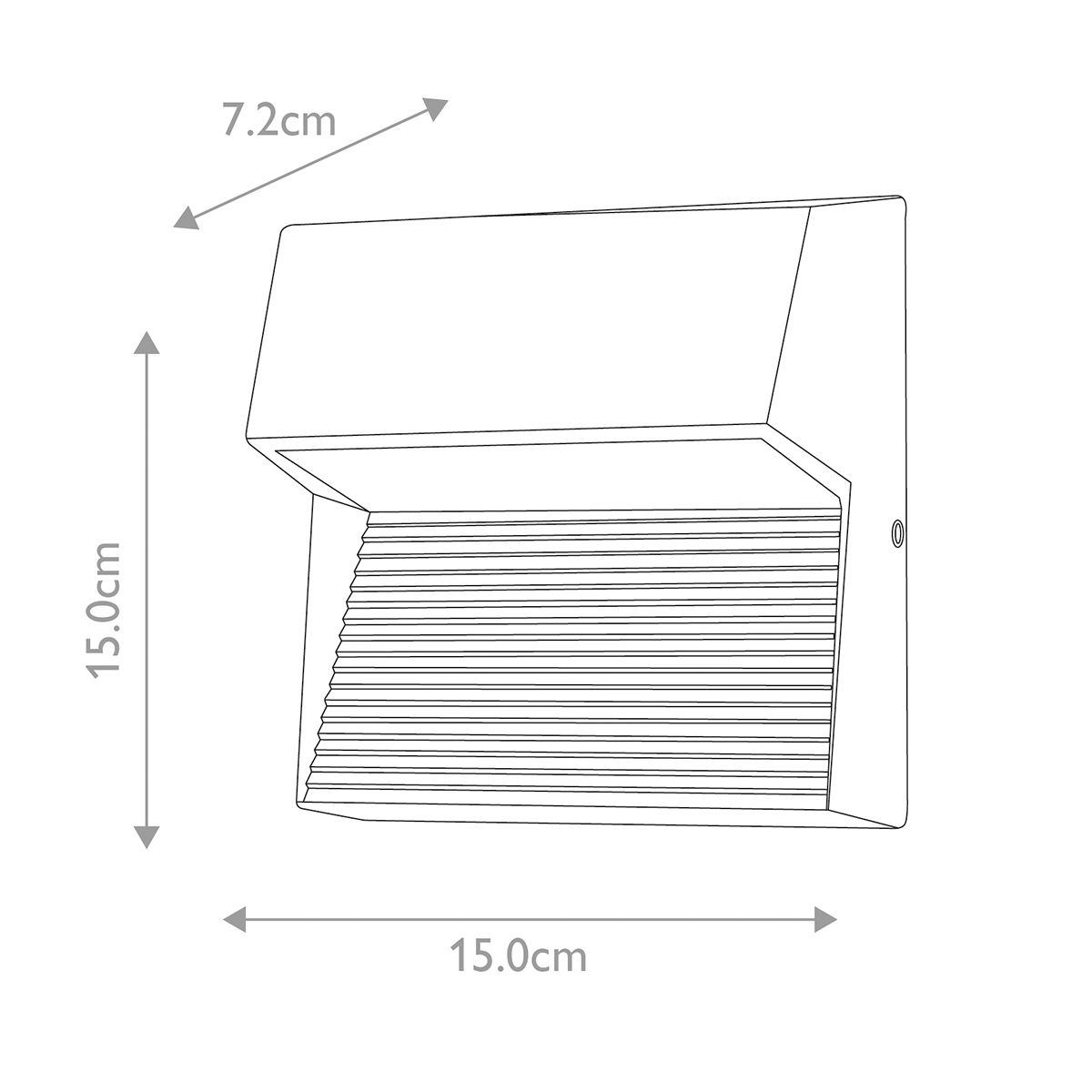 Elstead Radius Square Graphite LED Outdoor Wall Light