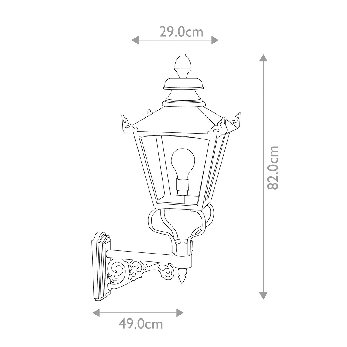 Elstead Grampian Black Outdoor Wall Light