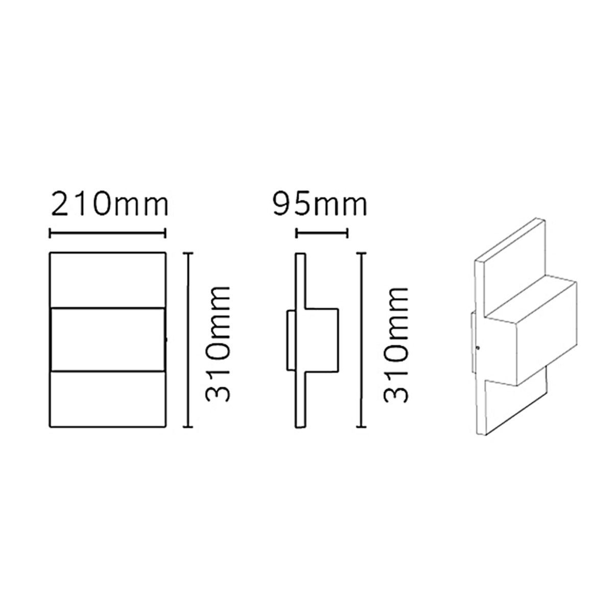 Norlys Geneve 1 Light Outdoor Wall Light with PIR Aluminium