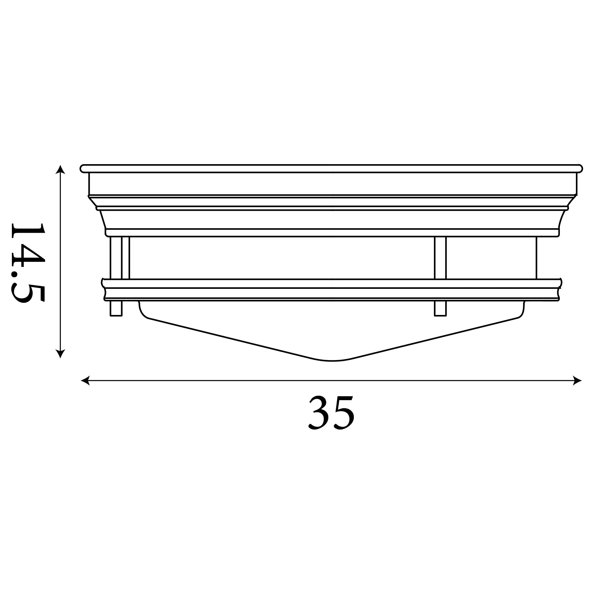 Glasgow 2 Light Brass/Glass Bathroom Ceiling Flush Light
