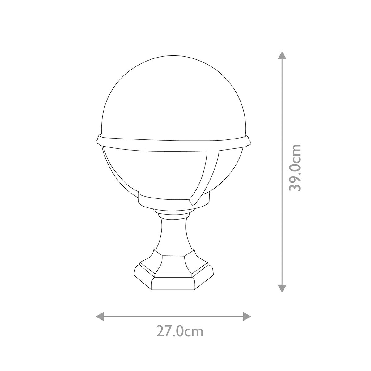 Elstead Glenbeigh Black Outdoor Pedestal/Porch Lantern
