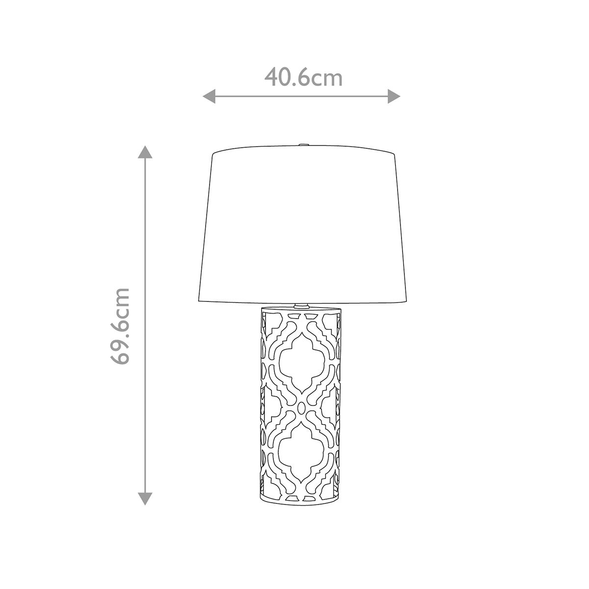 Gilded Nola Arabella 1 Light Table Lamp - Distressed Gold