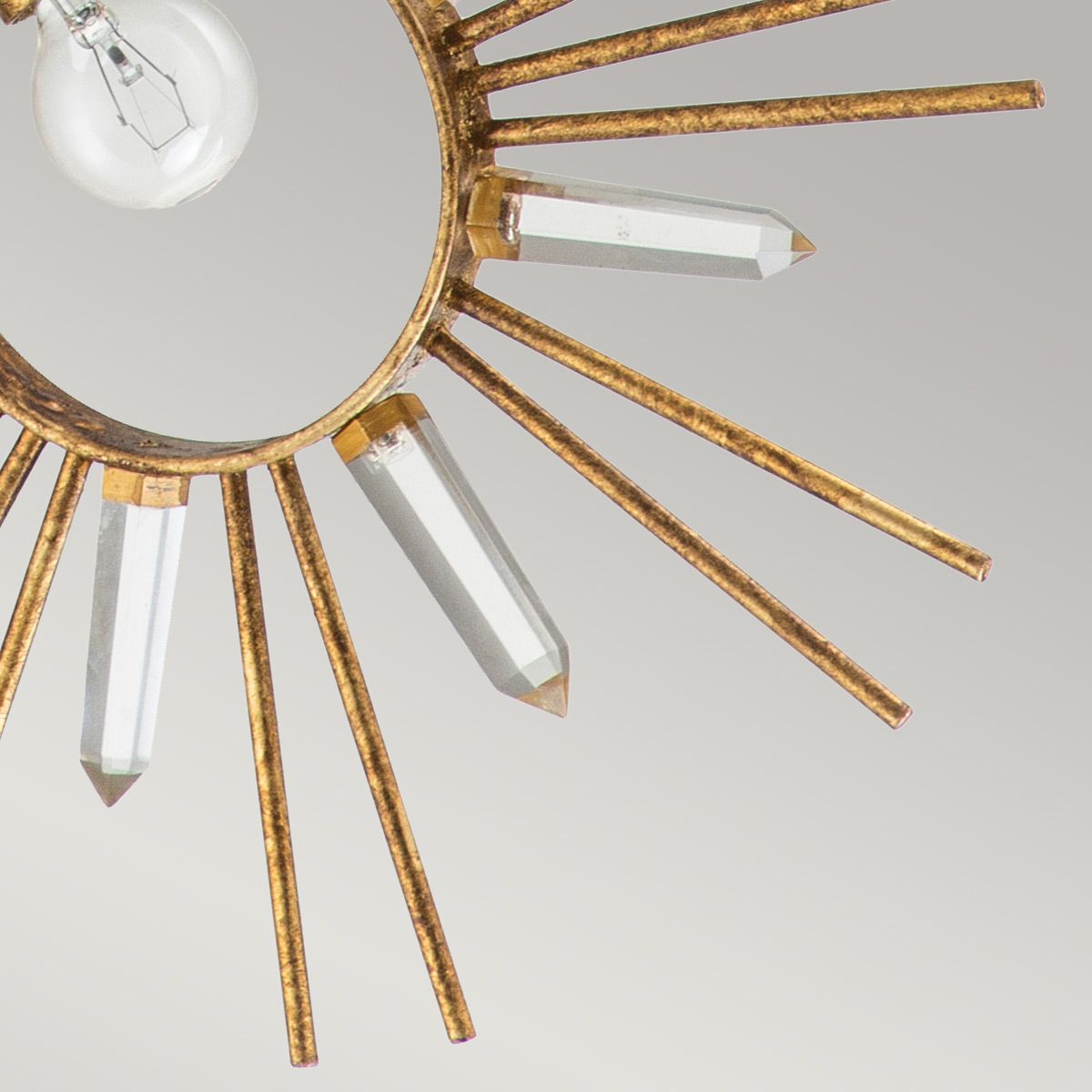 Sun King Gold Leaf Modern Ceiling Pendant Light